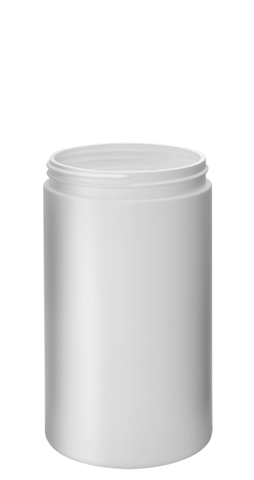 Pot cylindrique 1250ml 100CT HDPE blanc